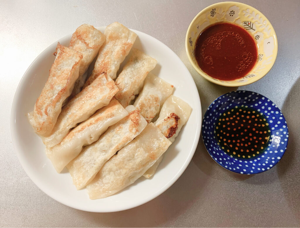 鉄板焼き棒餃子（焼き上がり）